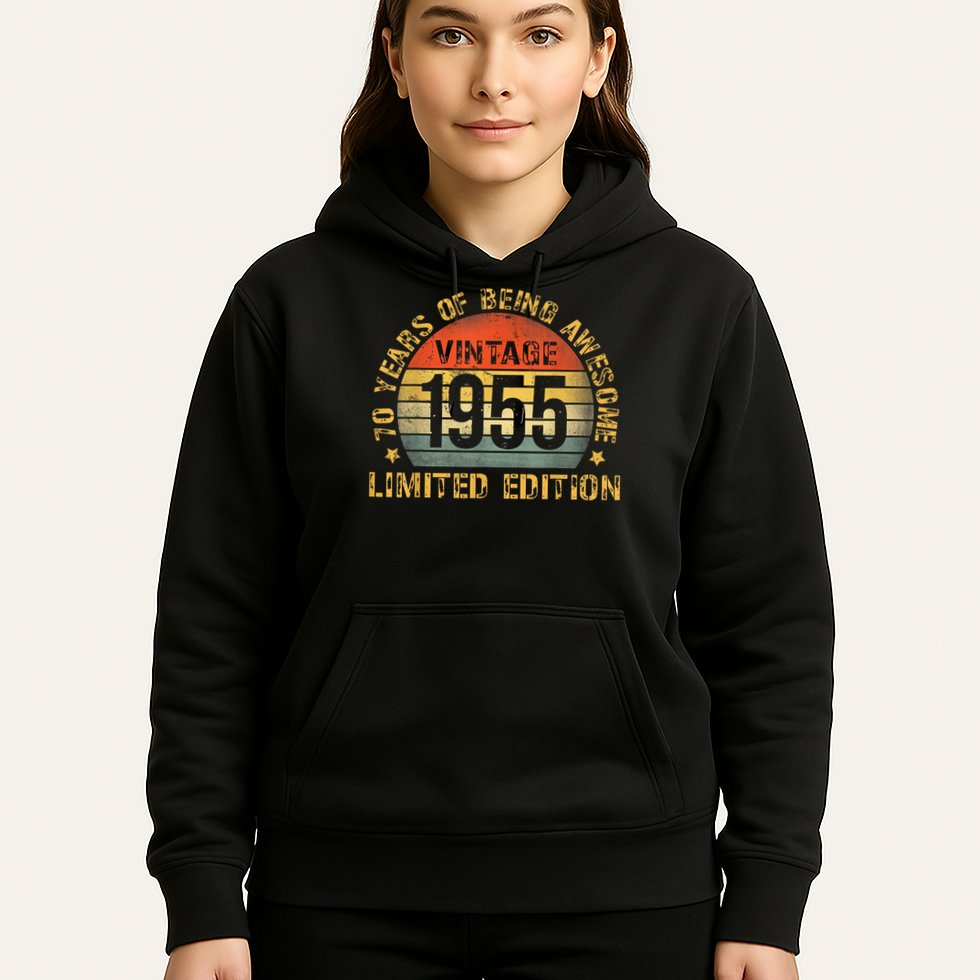 70 Year Birthday Decorations Gag 70yr 1965 70th Birthday Hoodie