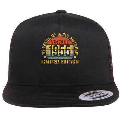 70 Year Birthday Decorations Gag 70yr 1965 70th Birthday Flat Bill Trucker Hat