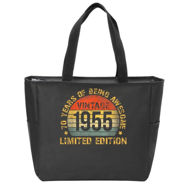 70 Year Birthday Decorations Gag 70yr 1965 70th Birthday Zip Tote Bag