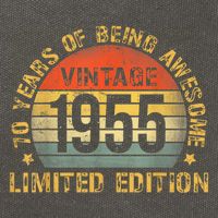 70 Year Birthday Decorations Gag 70yr 1965 70th Birthday Cotton Canvas Backpack