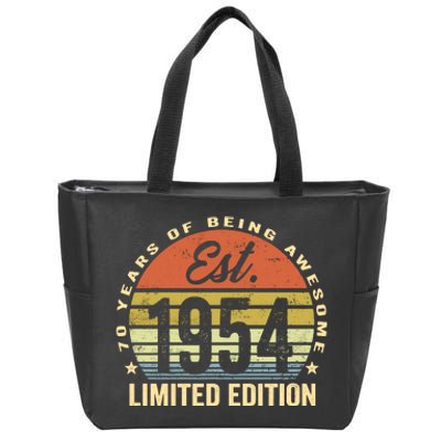 70 Years Of Being Awesome Est 1954 Limited Edition Zip Tote Bag