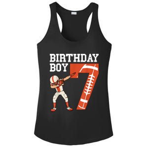 7 Years Old Boy Football Player 7th Football Birthday Boys Ladies PosiCharge Competitor Racerback Tank