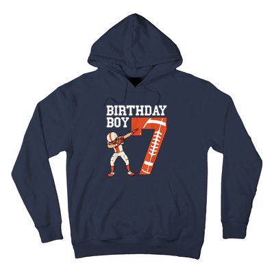 7 Years Old Boy Football Player 7th Football Birthday Boys Hoodie