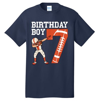 7 Years Old Boy Football Player 7th Football Birthday Boys Tall T-Shirt