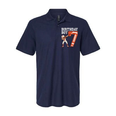 7 Years Old Boy Football Player 7th Football Birthday Boys Softstyle Adult Sport Polo