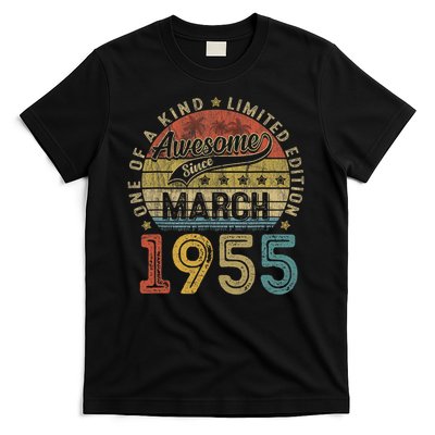 70 Years Old March 1955 Vintage Retro 70 Birthday T-Shirt