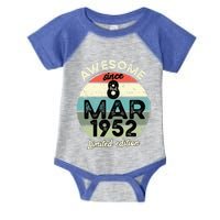 70 Year Old Birthday Gift 8 March 1952 70th Birthday Cute Gift Infant Baby Jersey Bodysuit