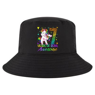 7 Year Old Gifts Unicorn Flossing 7th Birthday Girl Party Cool Comfort Performance Bucket Hat