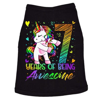 7 Year Old Gifts Unicorn Flossing 7th Birthday Girl Party Doggie Tank