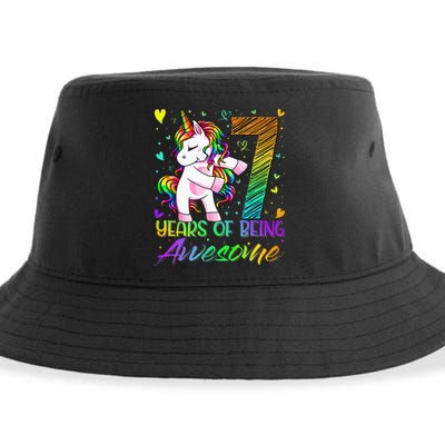 7 Year Old Gifts Unicorn Flossing 7th Birthday Girl Party Sustainable Bucket Hat