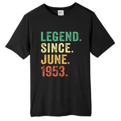 70 Years Old Gifts 70th Birthday Legend Since June 1953 Tall Fusion ChromaSoft Performance T-Shirt