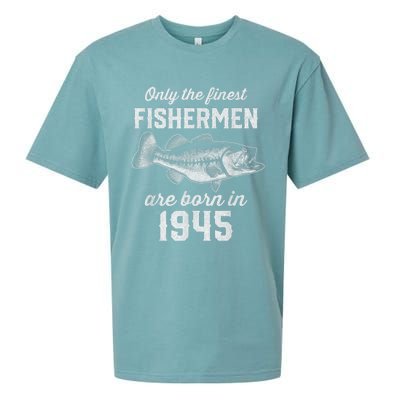 78 Year Old Fisherman: Fishing 1945 78th Birthday Present Sueded Cloud Jersey T-Shirt