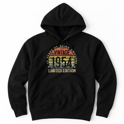 70 Year Old Gifts Vintage 1954 Limited Edition 70th Birthday Hoodie