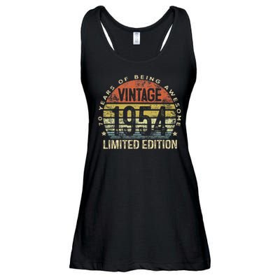 70 Year Old Gifts Vintage 1954 Limited Edition 70th Birthday Ladies Essential Flowy Tank