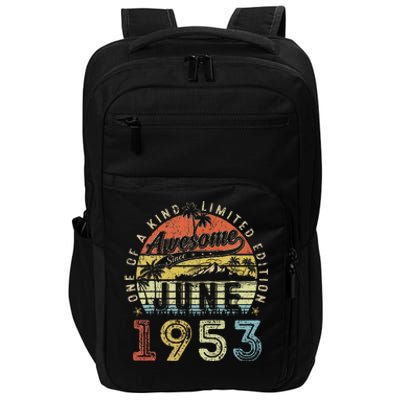 70 Year Old Awesome Since June 1953 70th Birthday Impact Tech Backpack