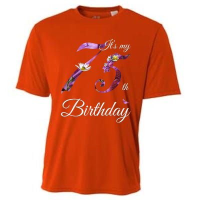 75 Year Old Shirt Floral 1948 It's My 75th Birthday Present Gift Cooling Performance Crew T-Shirt