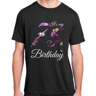 75 Year Old Shirt Floral 1948 It's My 75th Birthday Present Gift Adult ChromaSoft Performance T-Shirt