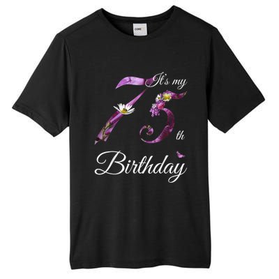 75 Year Old Shirt Floral 1948 It's My 75th Birthday Present Gift Tall Fusion ChromaSoft Performance T-Shirt