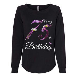 75 Year Old Shirt Floral 1948 It's My 75th Birthday Present Gift Womens California Wash Sweatshirt