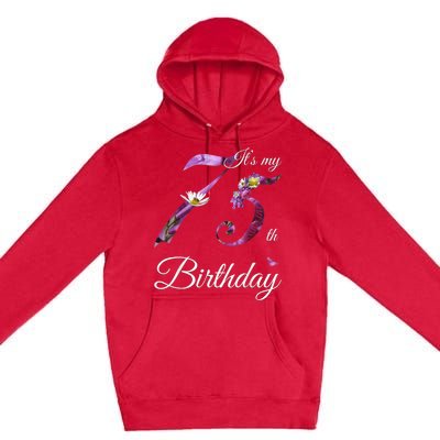 75 Year Old Shirt Floral 1948 It's My 75th Birthday Present Gift Premium Pullover Hoodie