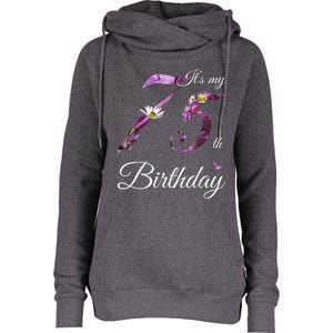 75 Year Old Shirt Floral 1948 It's My 75th Birthday Present Gift Womens Funnel Neck Pullover Hood