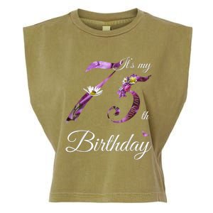 75 Year Old Shirt Floral 1948 It's My 75th Birthday Present Gift Garment-Dyed Women's Muscle Tee