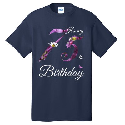 75 Year Old Shirt Floral 1948 It's My 75th Birthday Present Gift Tall T-Shirt