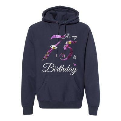 75 Year Old Shirt Floral 1948 It's My 75th Birthday Present Gift Premium Hoodie