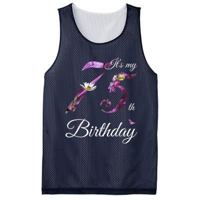 75 Year Old Shirt Floral 1948 It's My 75th Birthday Present Gift Mesh Reversible Basketball Jersey Tank