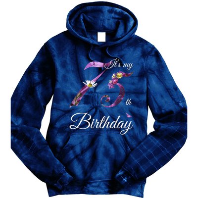 75 Year Old Shirt Floral 1948 It's My 75th Birthday Present Gift Tie Dye Hoodie