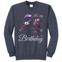 75 Year Old Shirt Floral 1948 It's My 75th Birthday Present Gift Sweatshirt