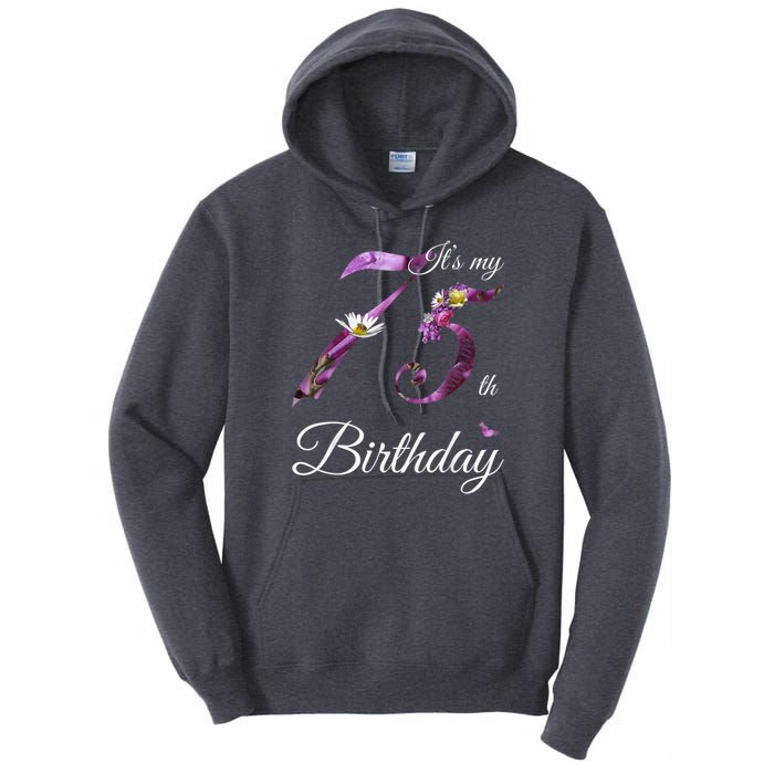 75 Year Old Shirt Floral 1948 It's My 75th Birthday Present Gift Tall Hoodie