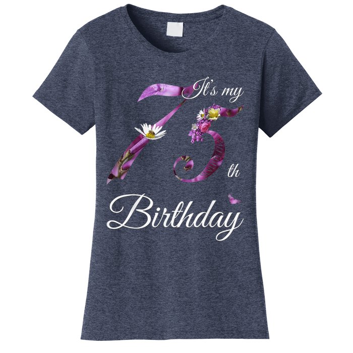 75 Year Old Shirt Floral 1948 It's My 75th Birthday Present Gift Women's T-Shirt