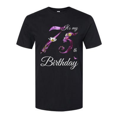 75 Year Old Shirt Floral 1948 It's My 75th Birthday Present Gift Softstyle CVC T-Shirt