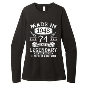 74 Years Old Made In 1948 Shirt 74th Birthday Gift Womens CVC Long Sleeve Shirt