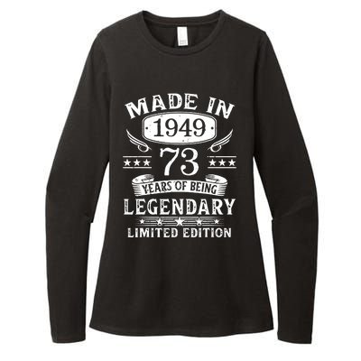 73 Years Old Made In 1949 Shirt 73rd Birthday Gift Womens CVC Long Sleeve Shirt