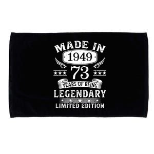 73 Years Old Made In 1949 Shirt 73rd Birthday Gift Microfiber Hand Towel