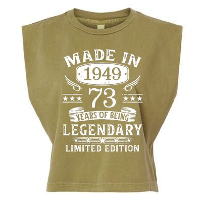 73 Years Old Made In 1949 Shirt 73rd Birthday Gift Garment-Dyed Women's Muscle Tee