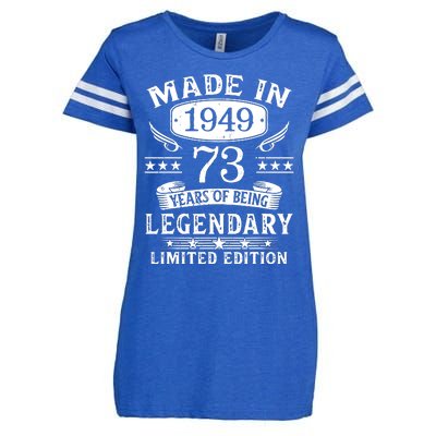 73 Years Old Made In 1949 Shirt 73rd Birthday Gift Enza Ladies Jersey Football T-Shirt