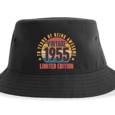70 Years Of Being Awesome 1955 Limited Edition Vintage Retro Sustainable Bucket Hat
