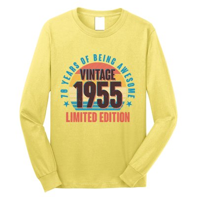70 Years Of Being Awesome 1955 Limited Edition Vintage Retro Long Sleeve Shirt
