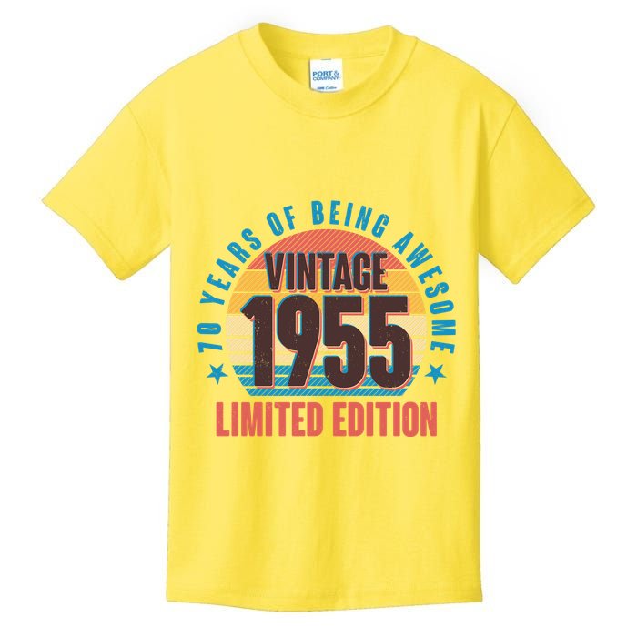 70 Years Of Being Awesome 1955 Limited Edition Vintage Retro Kids T-Shirt