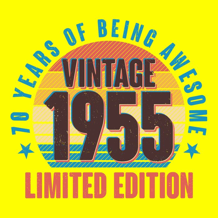 70 Years Of Being Awesome 1955 Limited Edition Vintage Retro Kids T-Shirt