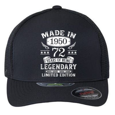 72 Years Old Made In 1950 Shirt 72nd Birthday Gift Flexfit Unipanel Trucker Cap