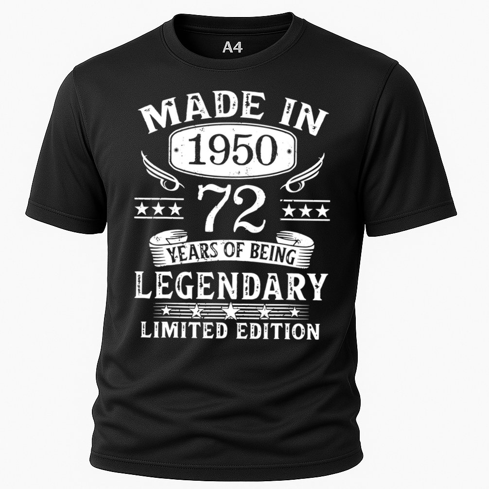 72 Years Old Made In 1950 Shirt 72nd Birthday Gift Cooling Performance Crew T-Shirt