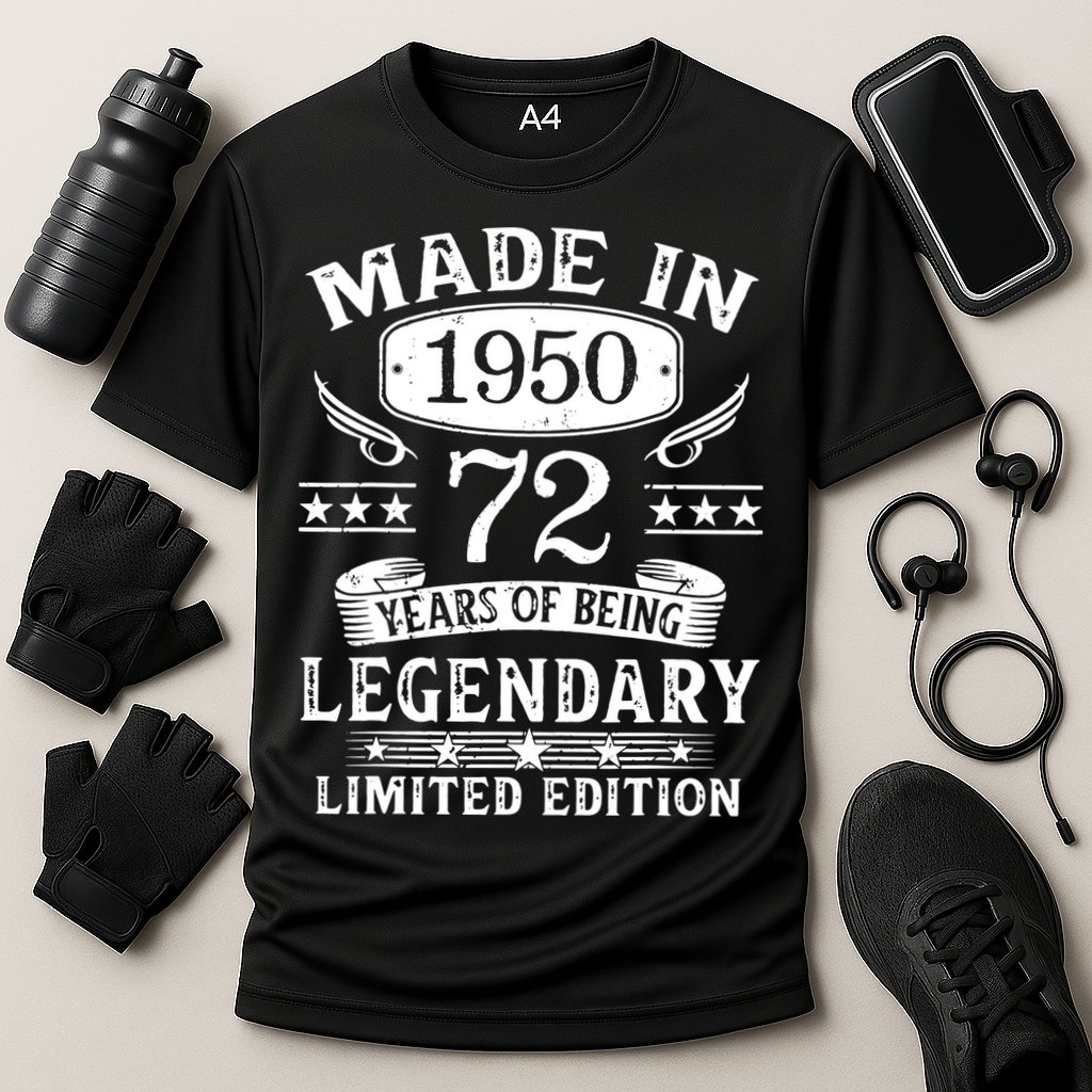 72 Years Old Made In 1950 Shirt 72nd Birthday Gift Cooling Performance Crew T-Shirt