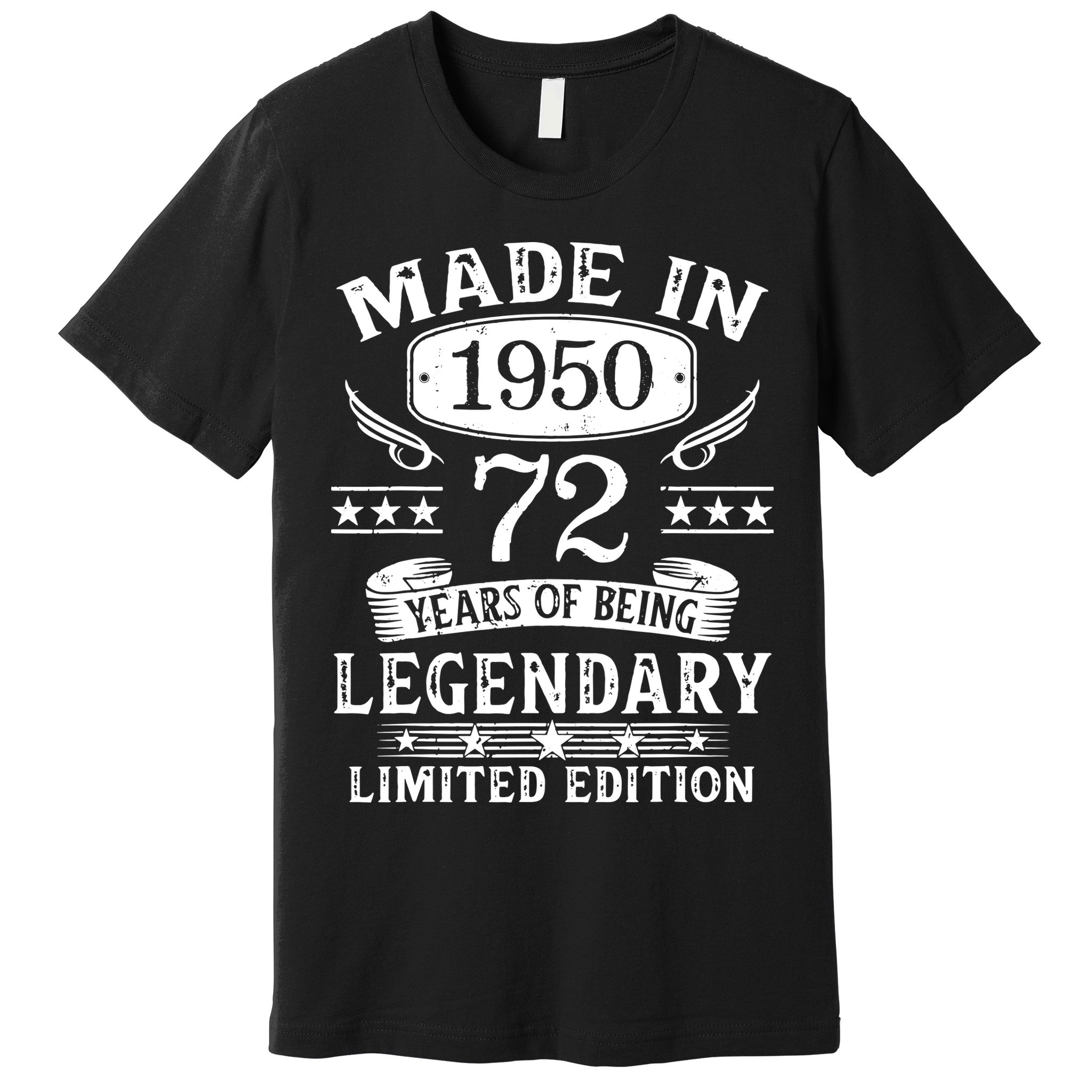 72 Years Old Made In 1950 Shirt 72nd Birthday Gift Premium T-Shirt