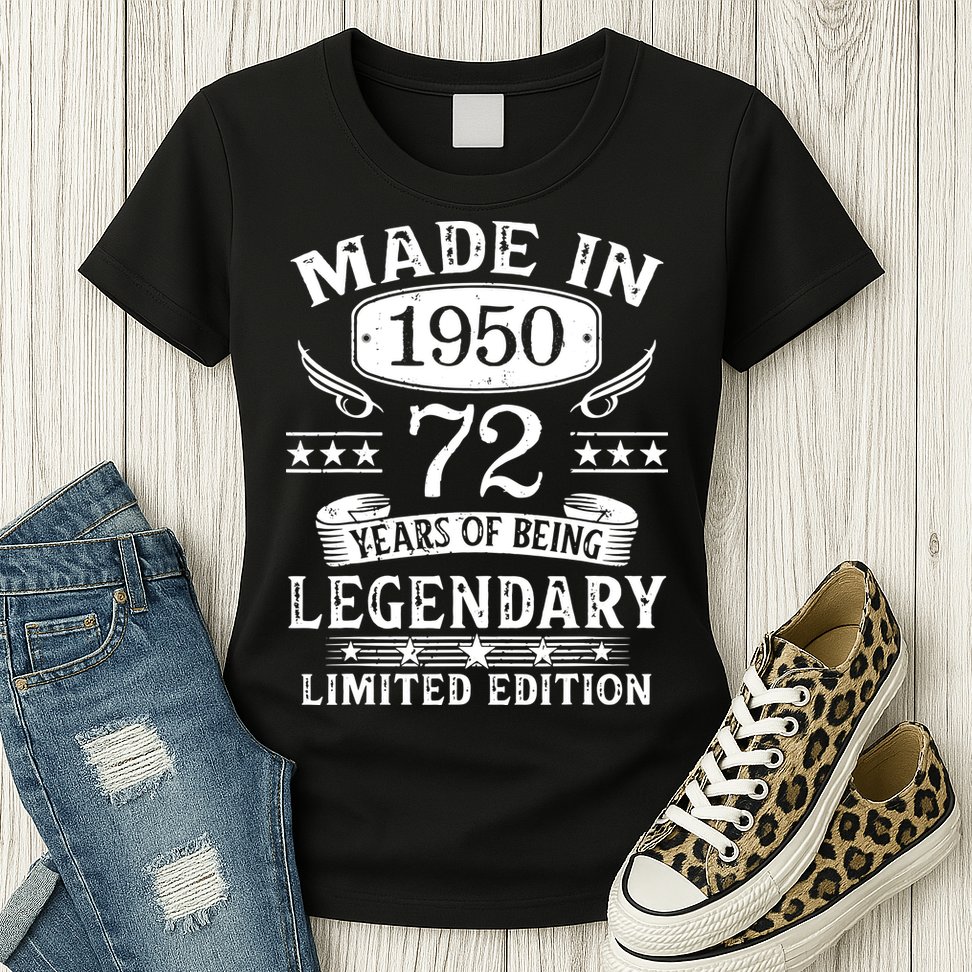 72 Years Old Made In 1950 Shirt 72nd Birthday Gift Womens T-Shirt