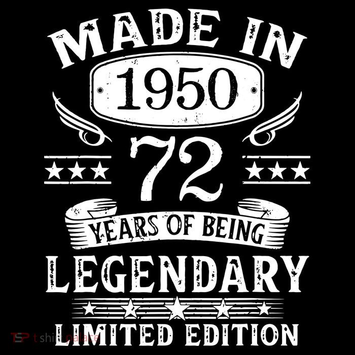 72 Years Old Made In 1950 Shirt 72nd Birthday Gift Women's V-Neck T-Shirt