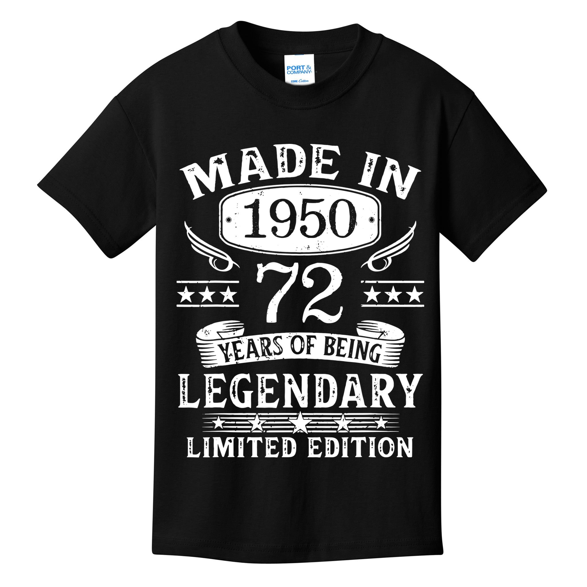 72 Years Old Made In 1950 Shirt 72nd Birthday Gift Kids T-Shirt